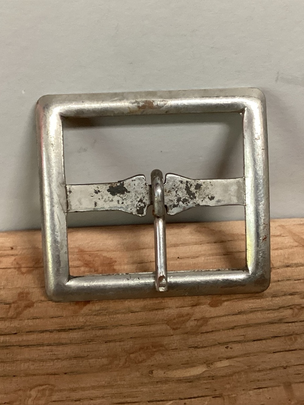 ⚫️ Vintage - 50s / 60s Military - Steel / Chrome / Nickel Plated Belt Buckle